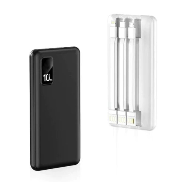 ITPB080 – 10000mAh powerbank with 3 Built In Cable