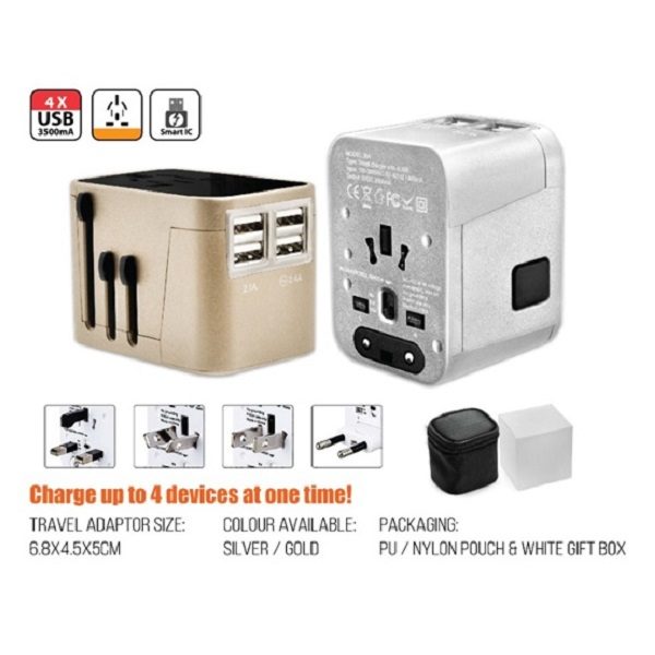 LFTA036 – Universal Travel Adaptor with 4 USB Port