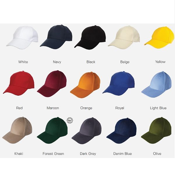 ATCP010 – Baseball 6 Panel Cotton Brush Cap